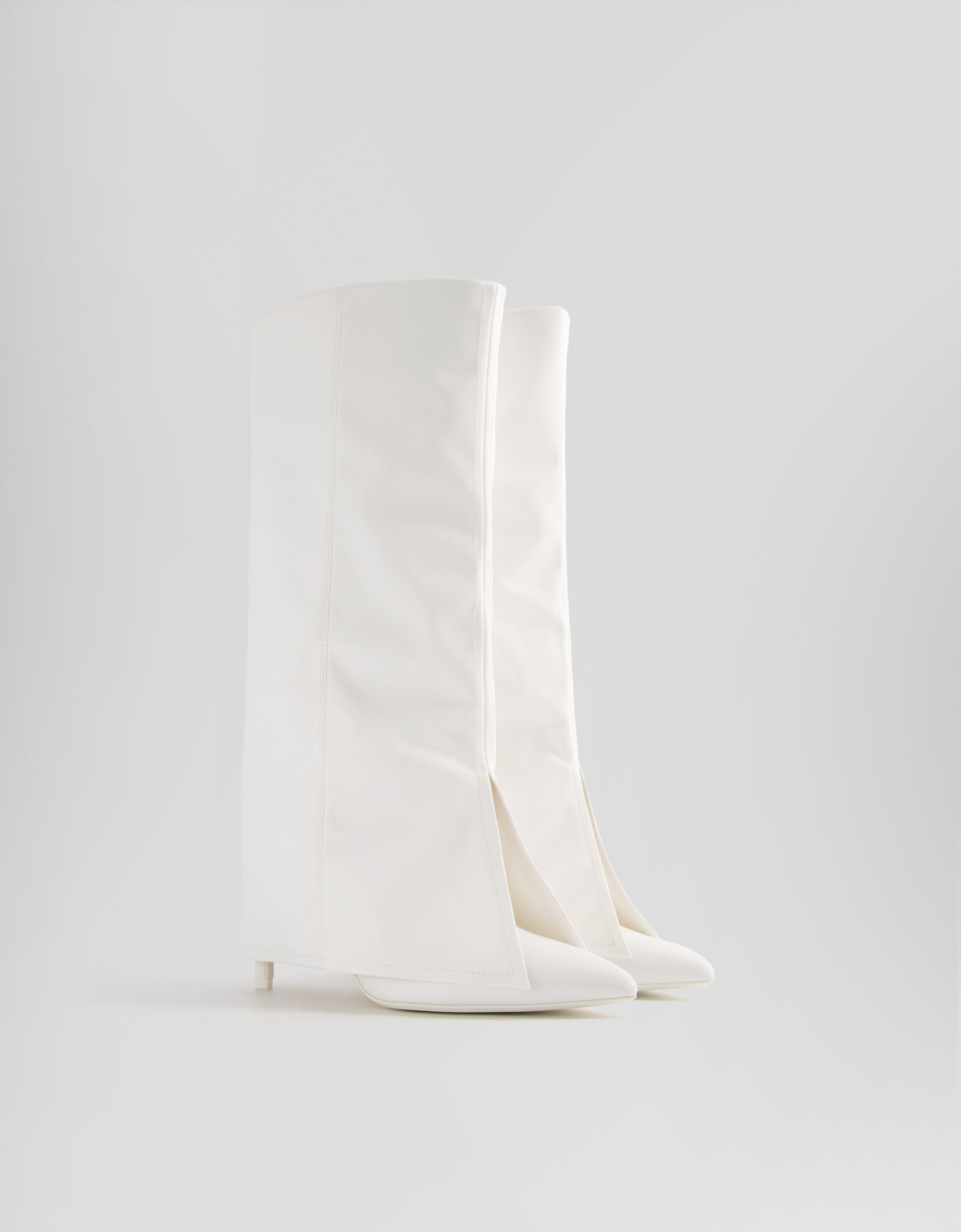 Fold over high heel boots Shoes Women Bershka