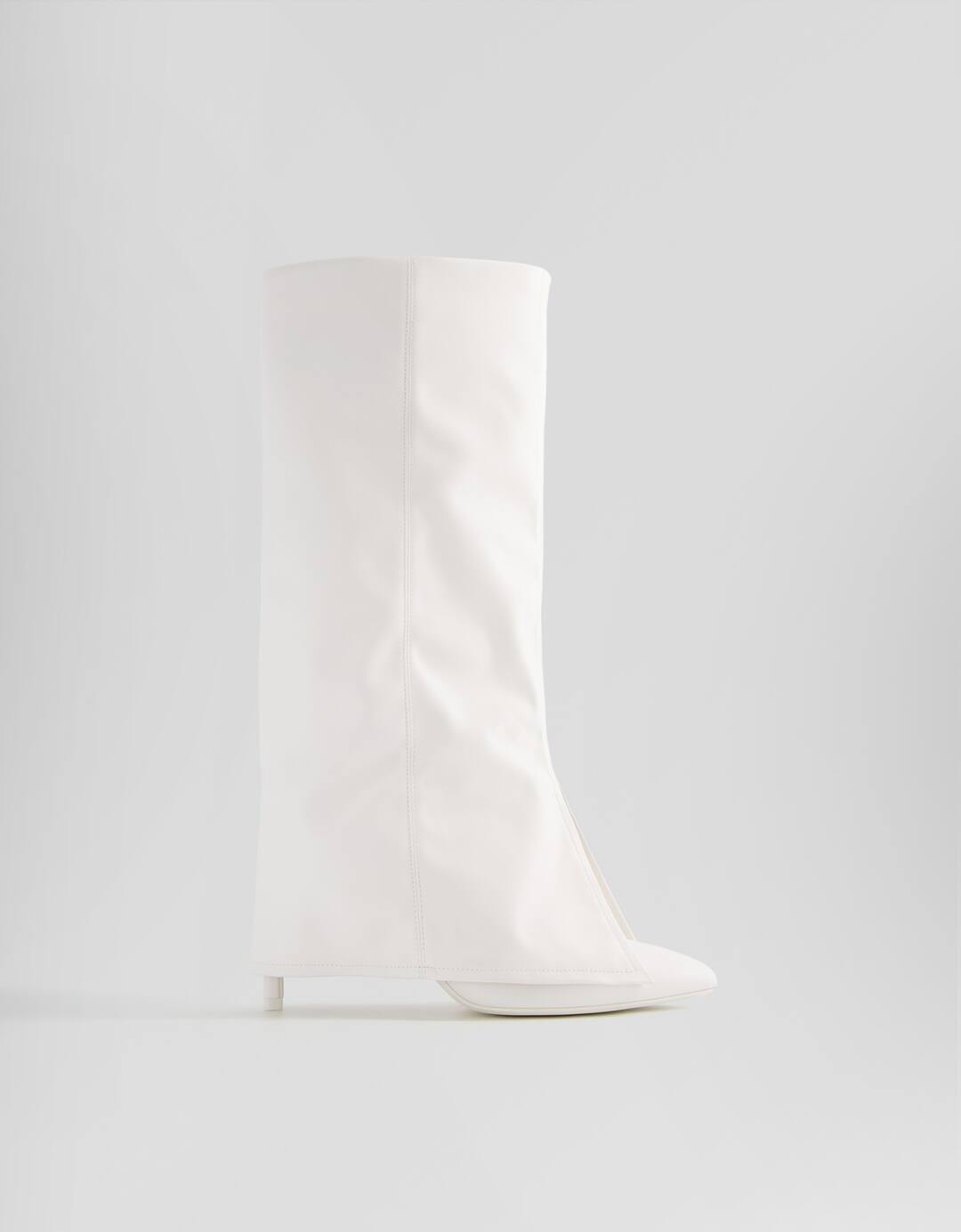 Fold-over high-heel boots