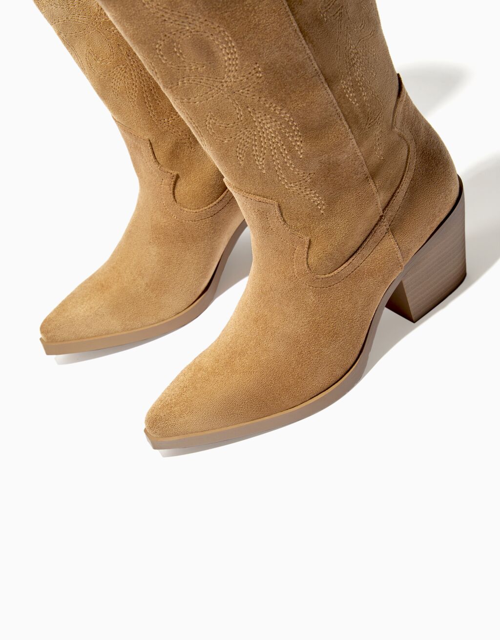 Absatzstiefel im Cowboylook-Sandfarbe-5