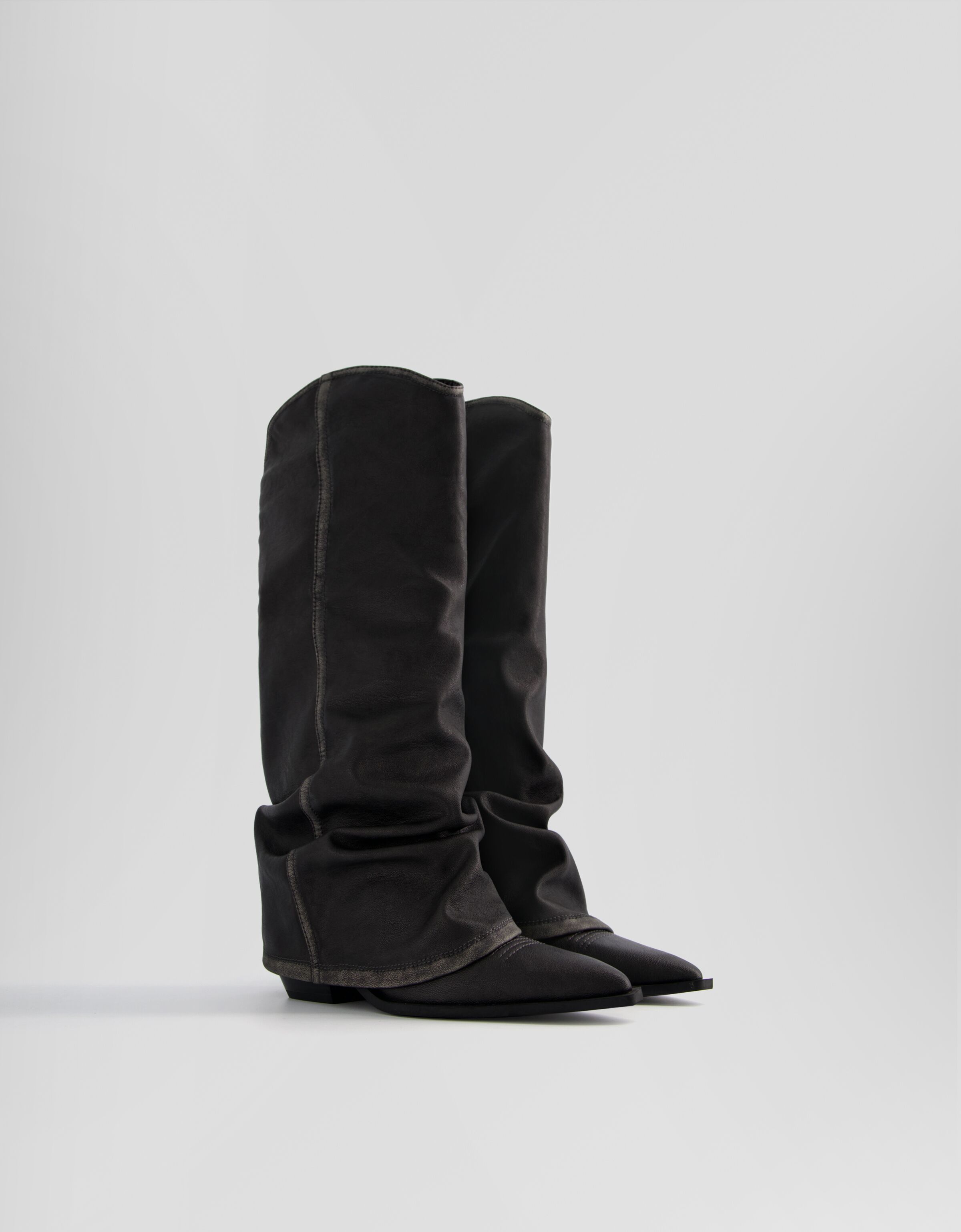 Fold over cowboy boots Shoes BSK Teen Bershka