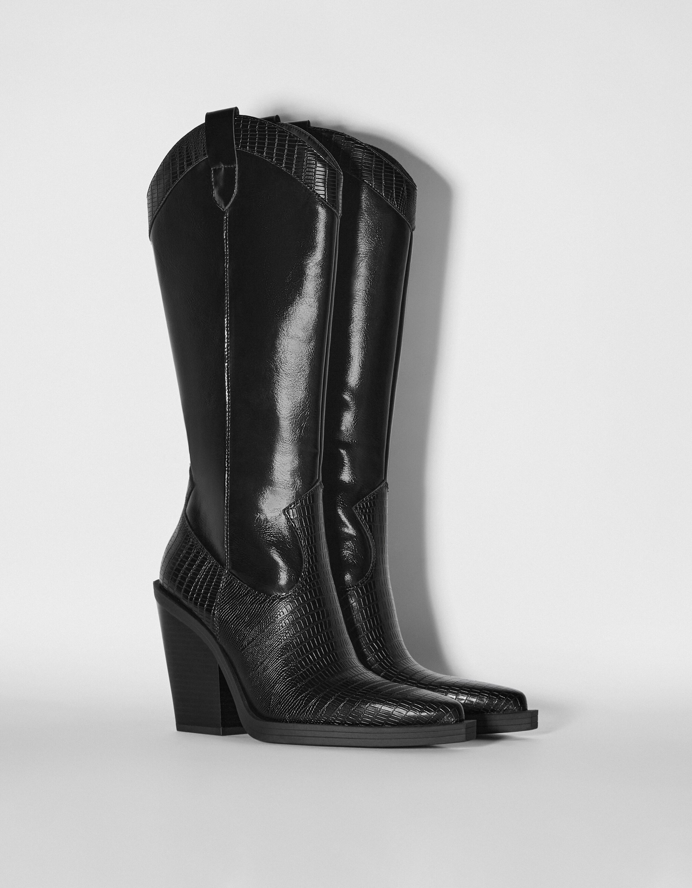 Heeled cowboy boots Shoes Women Bershka