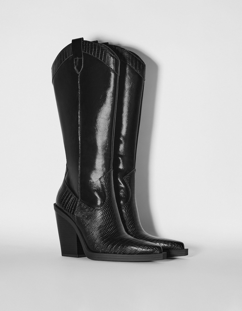 Heeled cowboy boots - Women | Bershka