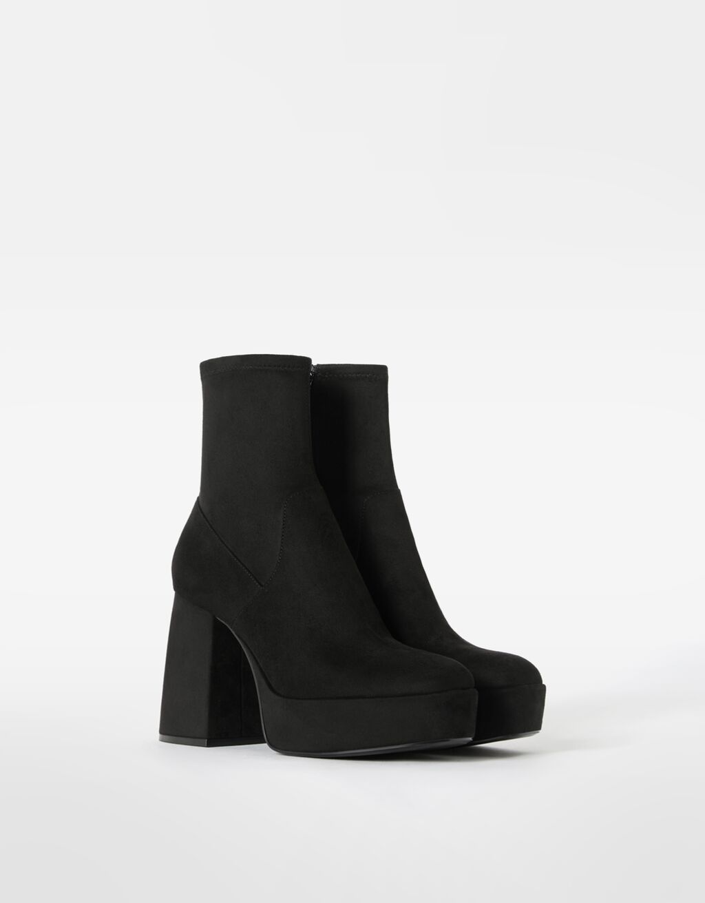 Fitted high heel platform ankle boots Shoes Women Bershka