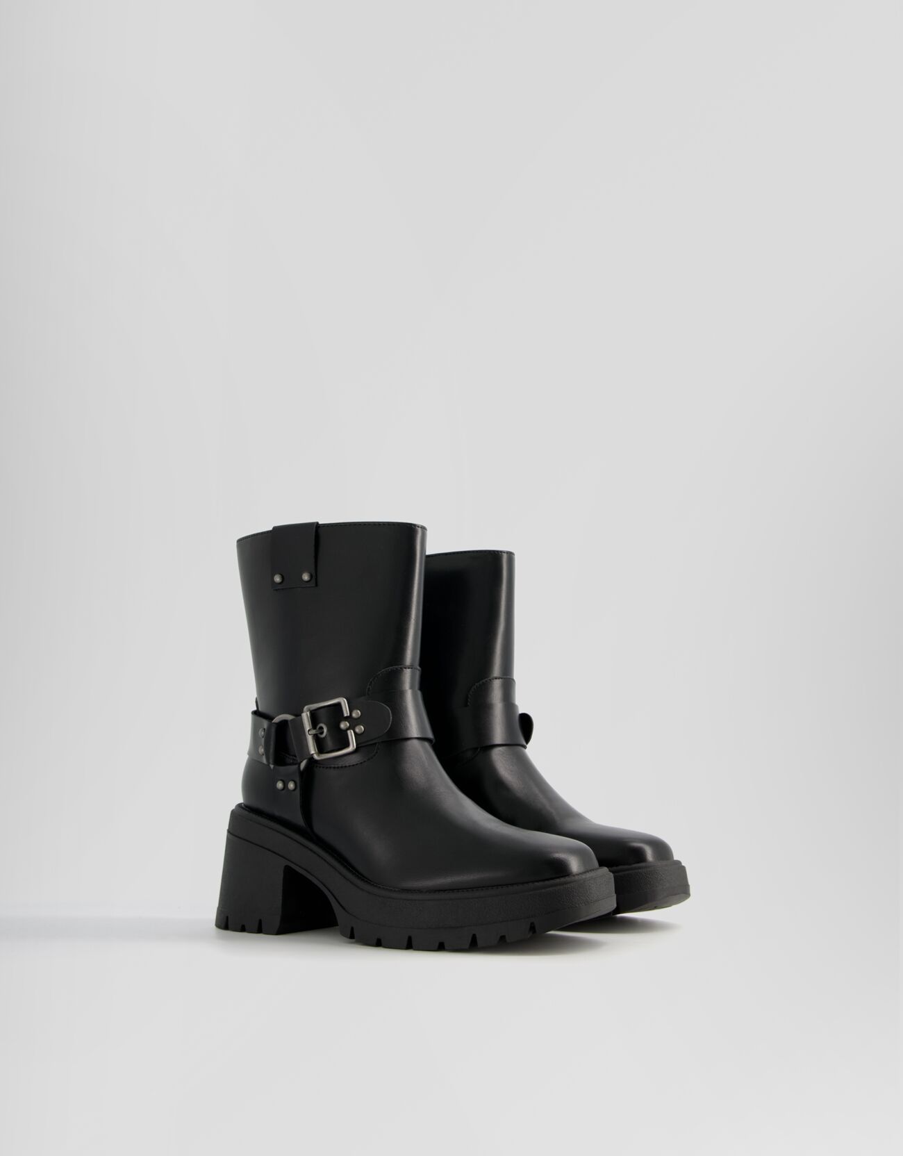 Bershka biker hotsell boots