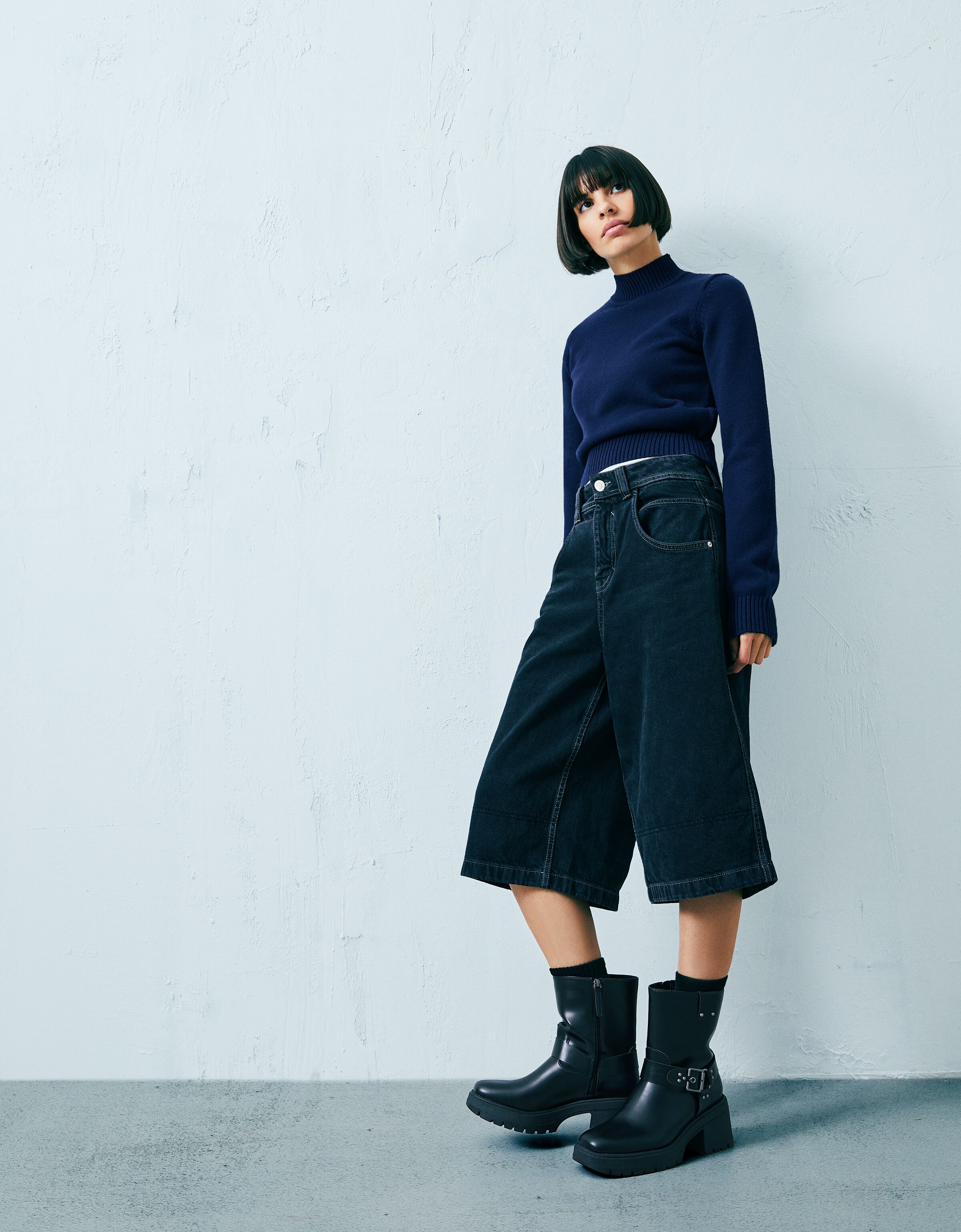 Biker sales boots bershka