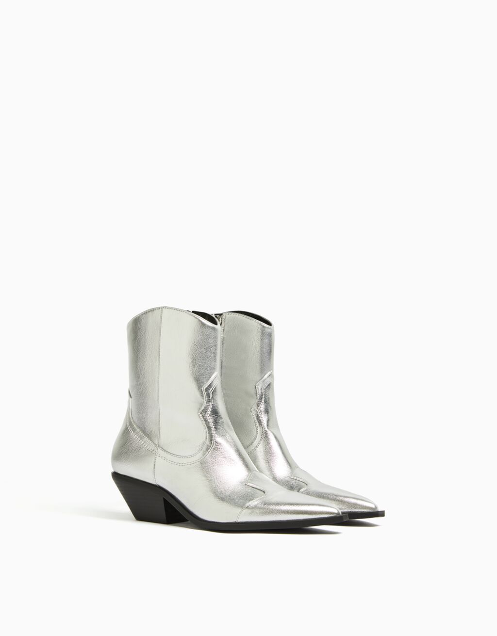 Heeled cowboy ankle discount boots