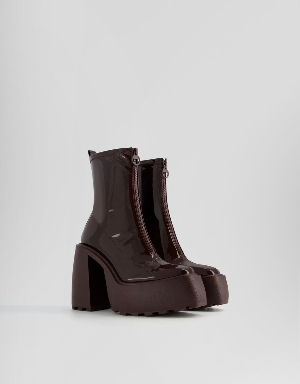 Bershka lace on sale up heeled boot