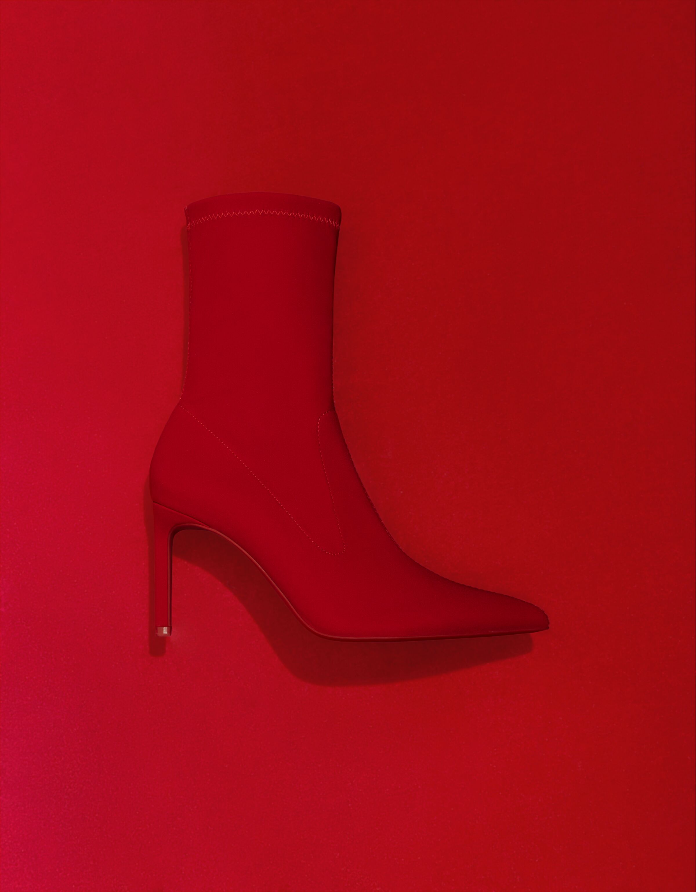 Bershka red sales boots
