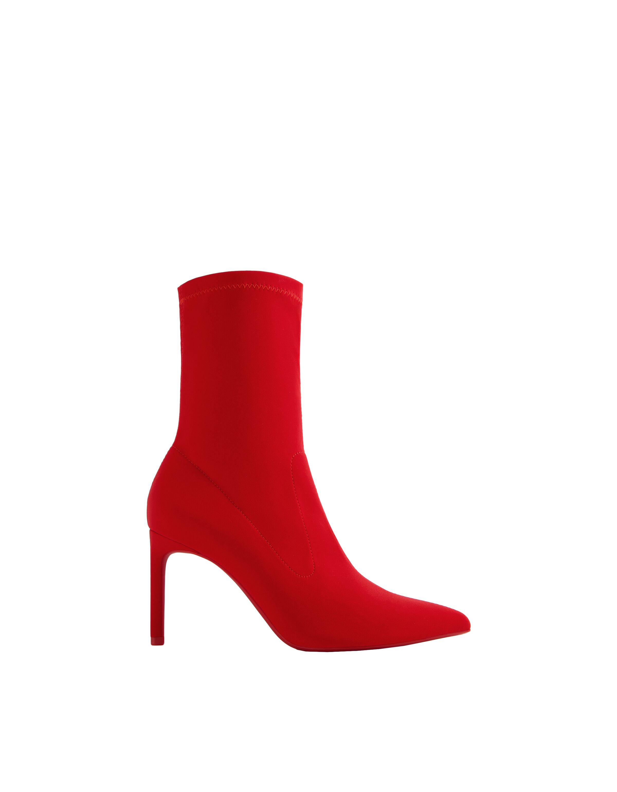 Bershka red boots hot sale