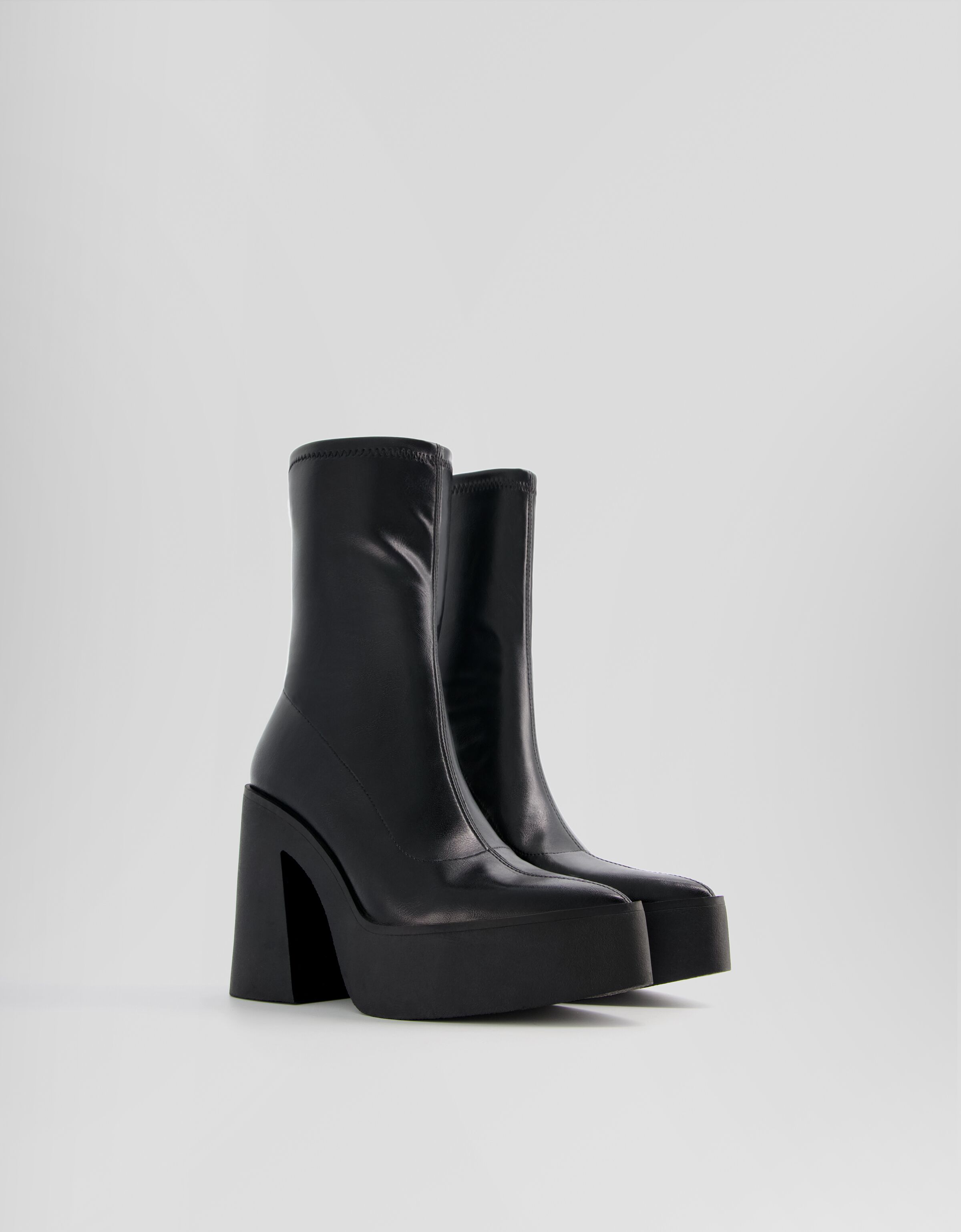 Womens black platform store ankle boots