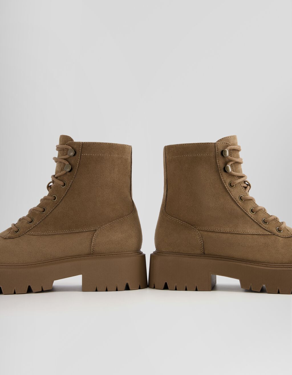 bershka lace up boots