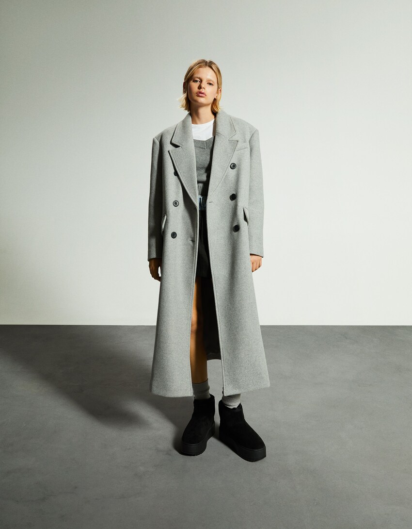 Plateau-Stiefeletten mit Fellfutter-Schwarz-1