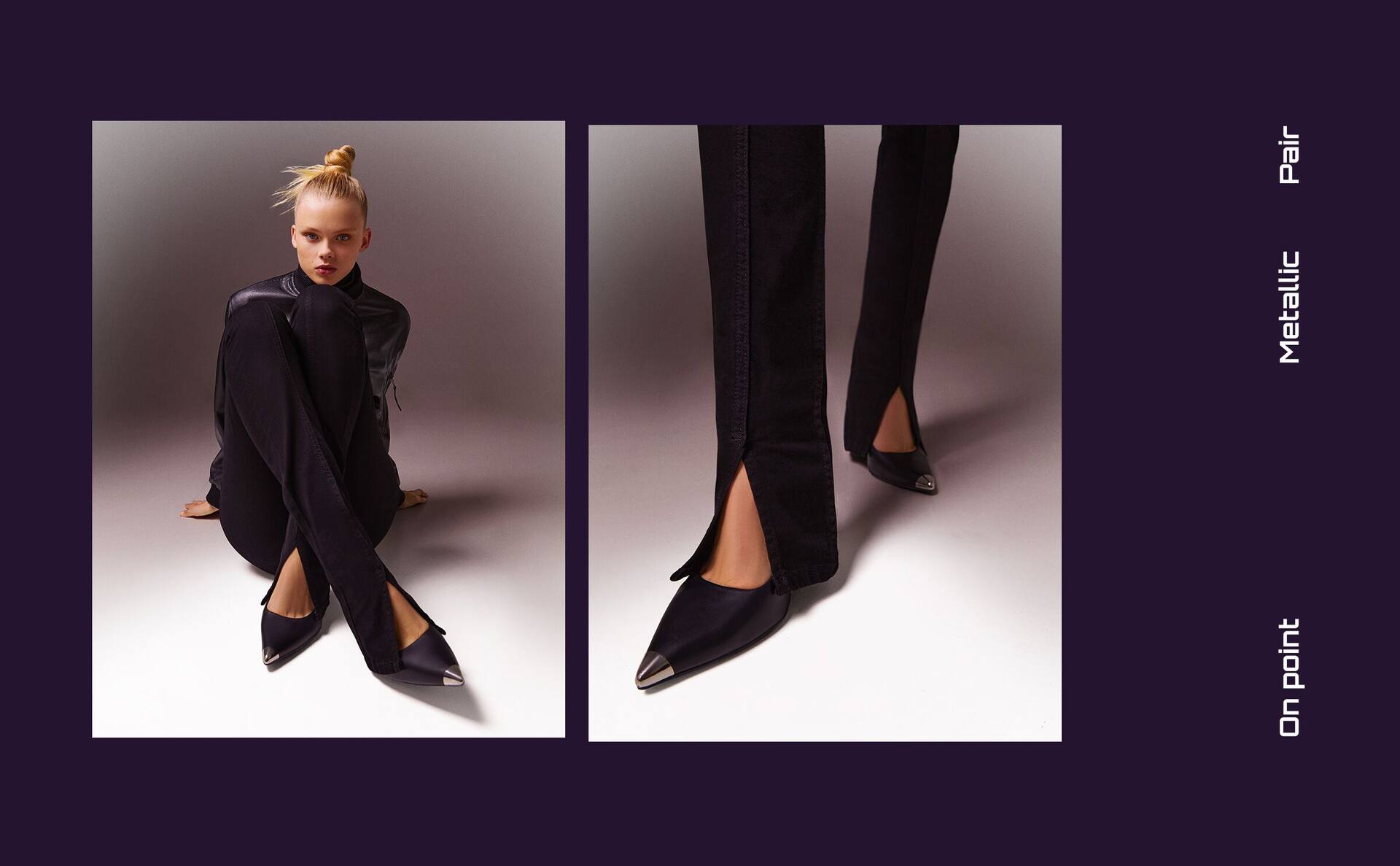 Scarpe con tacco e punta metallica