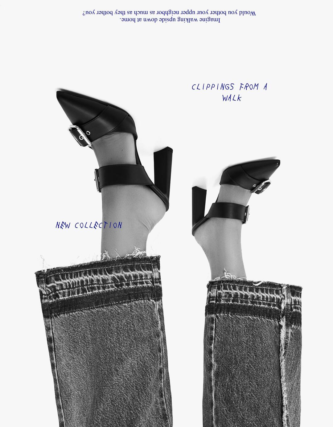 High-heel mules with buckles