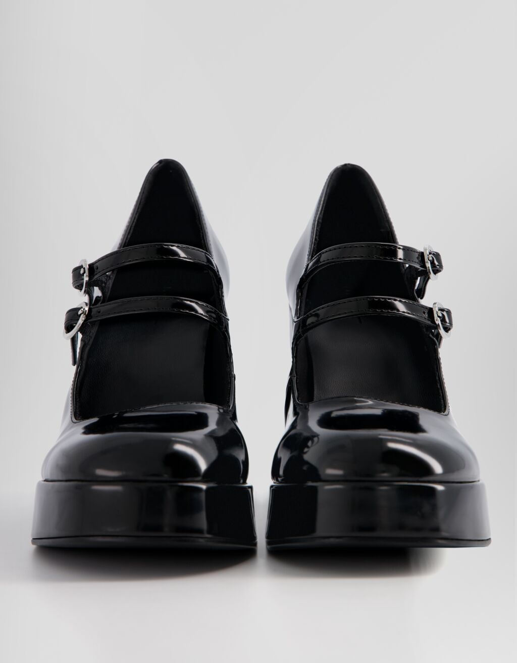Patent ankle shop strap shoes