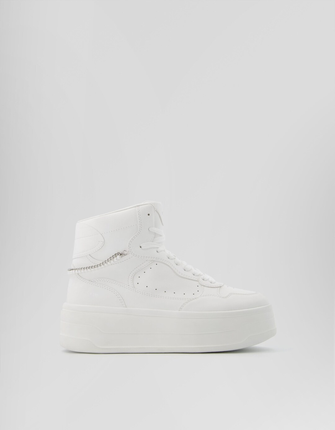 High-top sneakers with chain detail