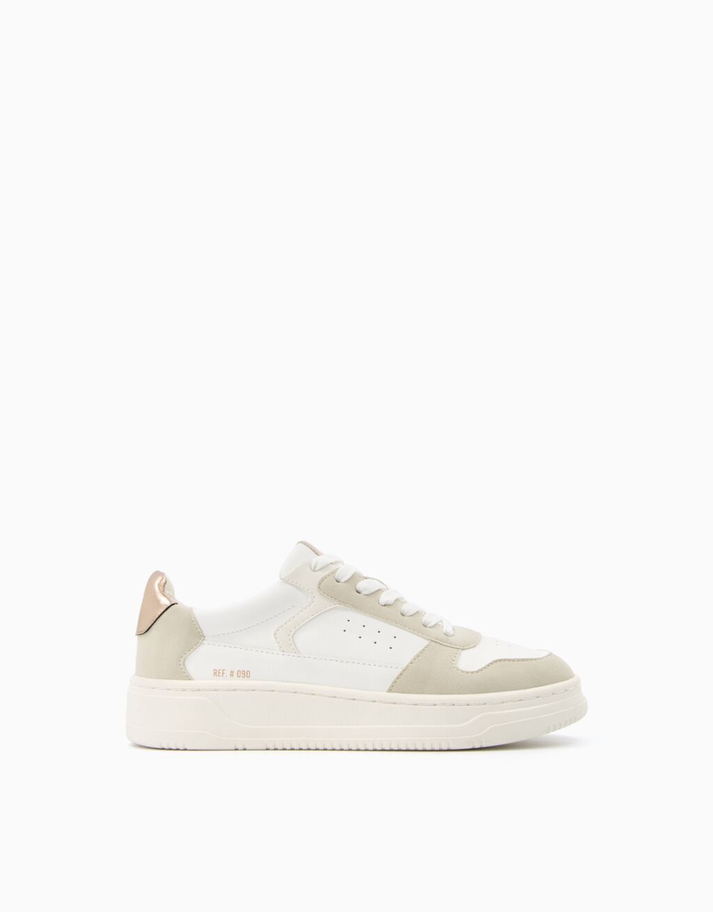 Kombinierte Sneaker mit Metallic-Details-Rosa-6