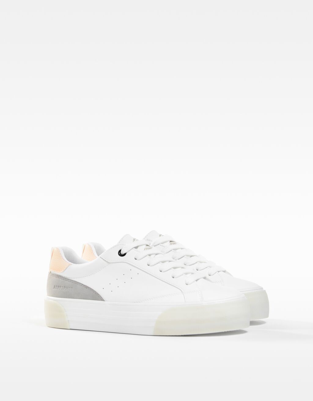 Contrasting platform new arrivals trainers