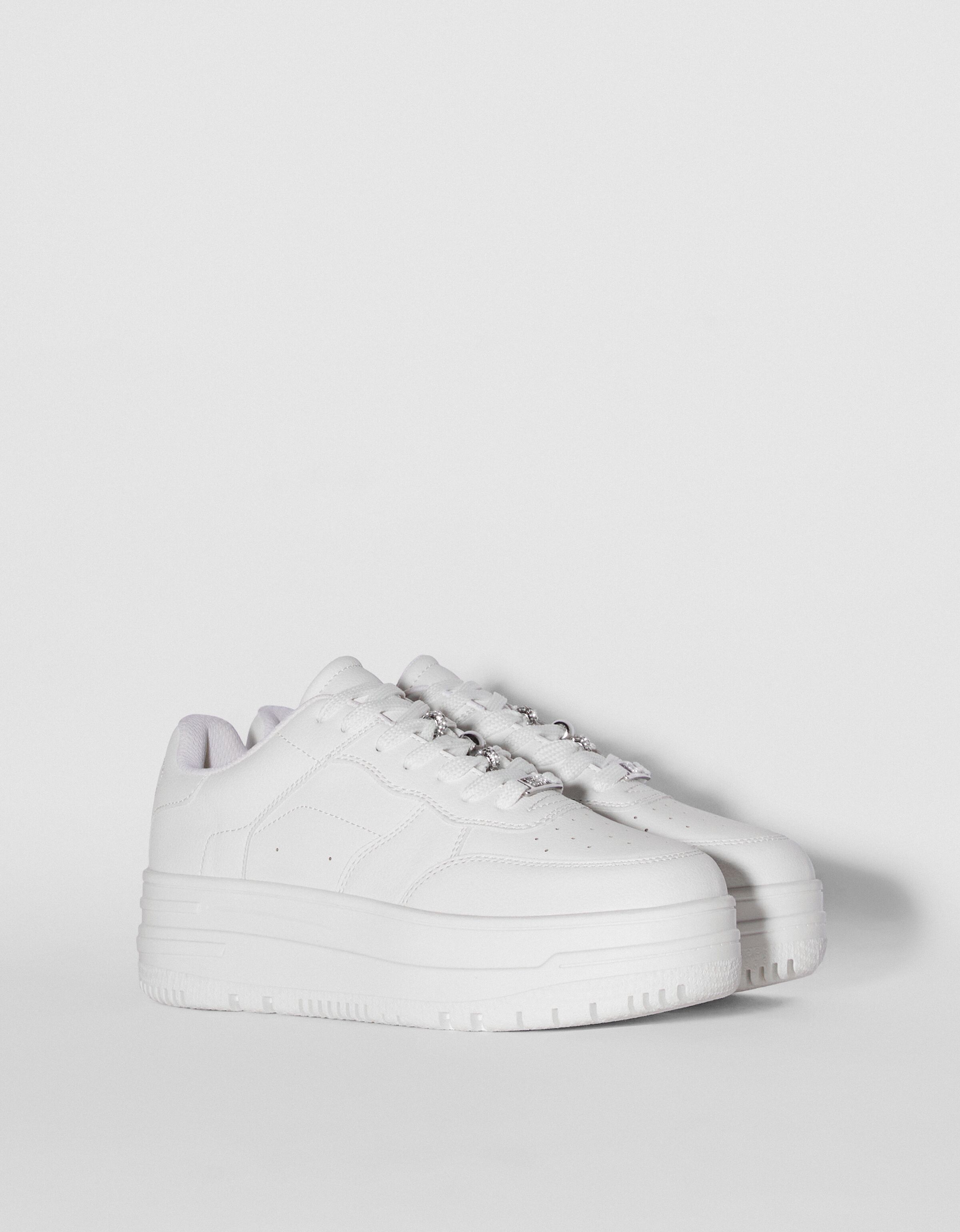 Basket blanche femme bershka cheap