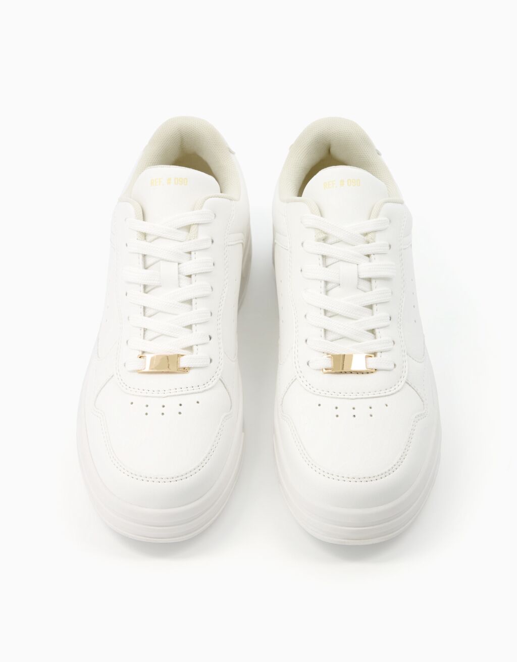 Sneaker mit Metallverzierung-Weiss-4