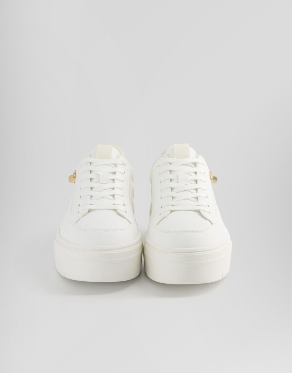 Platform trainers with chain detail-WHITE-3