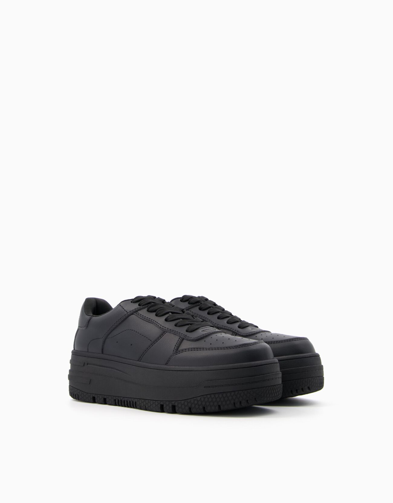 Monochrome platform sneakers View all Women Bershka