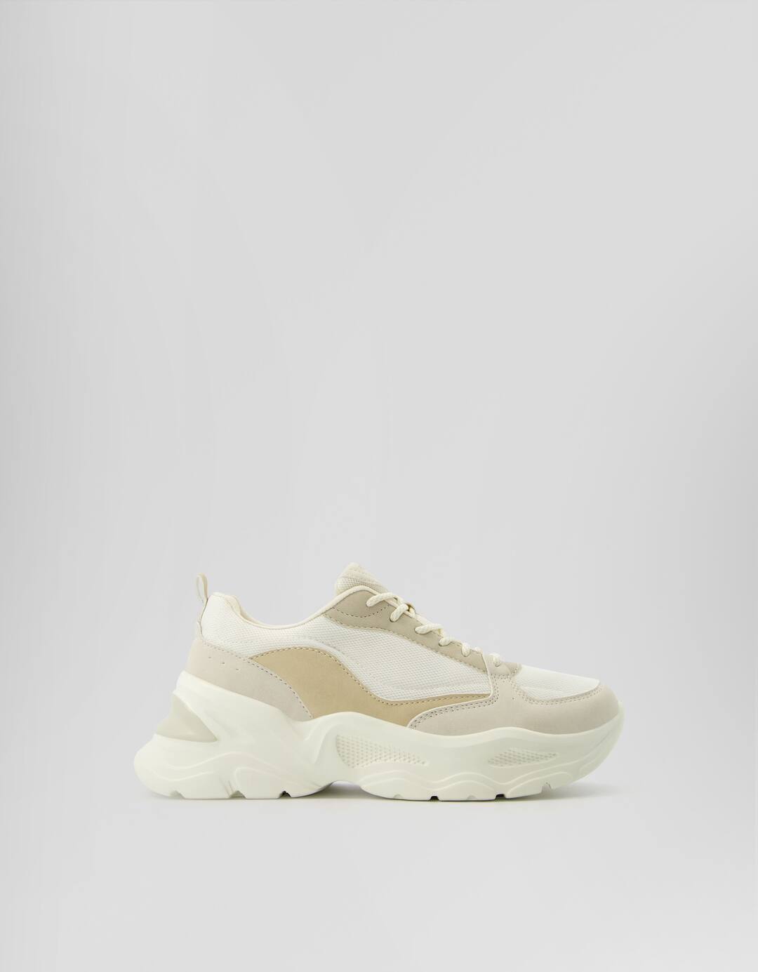 Contrast trainers with mesh detail