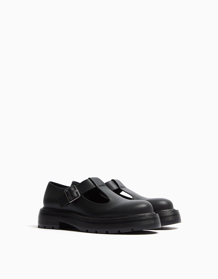 Flat Mary Jane shoes-BLACK-0