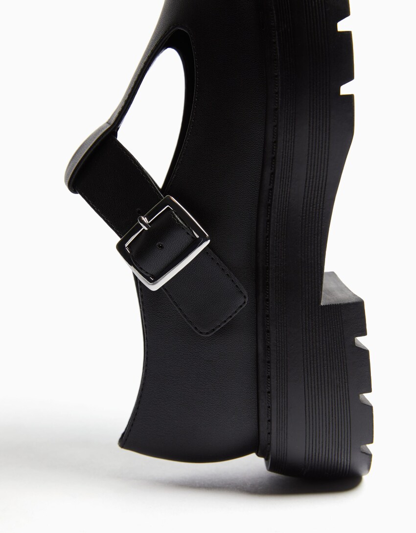 Flat Mary Jane shoes-BLACK-2