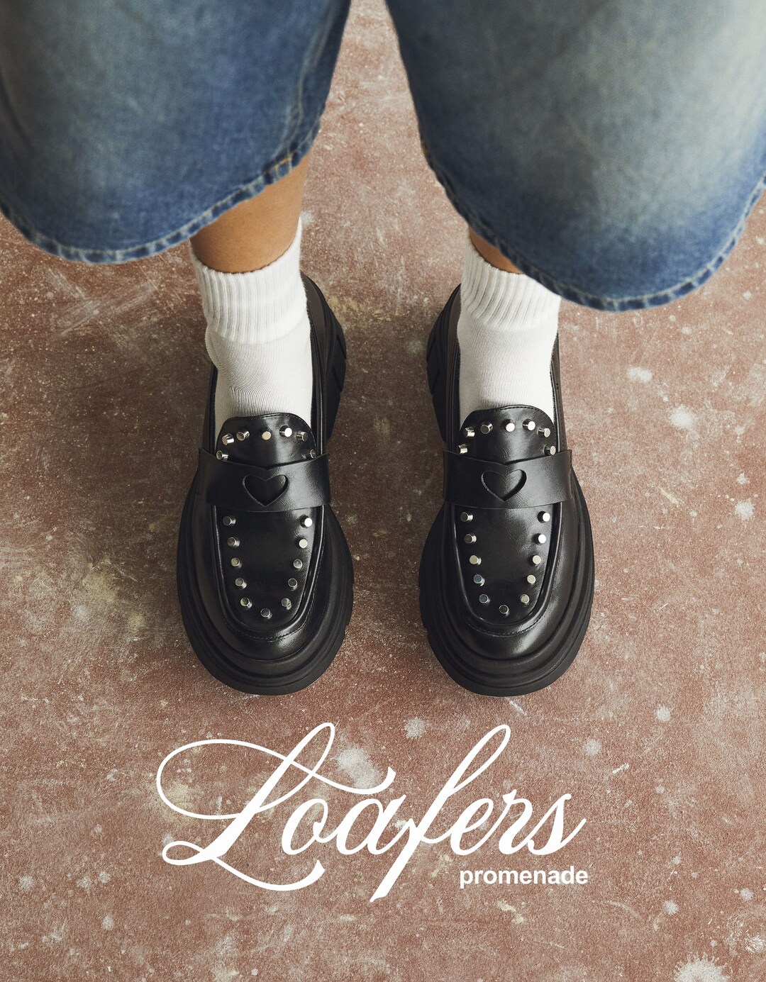Studded loafers with chunky soles