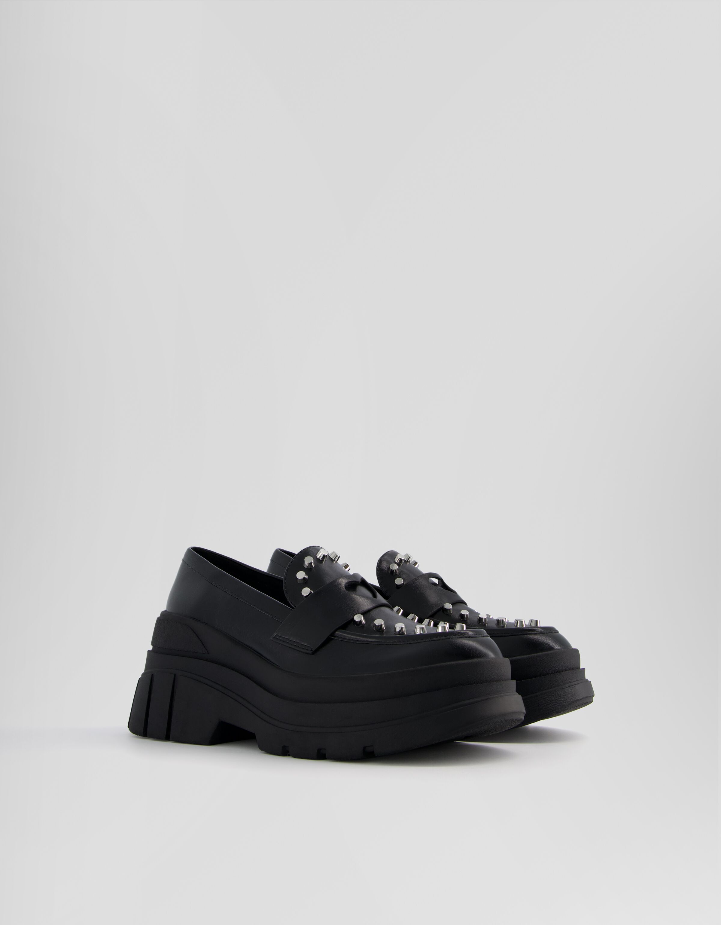 Chunky top sole loafers