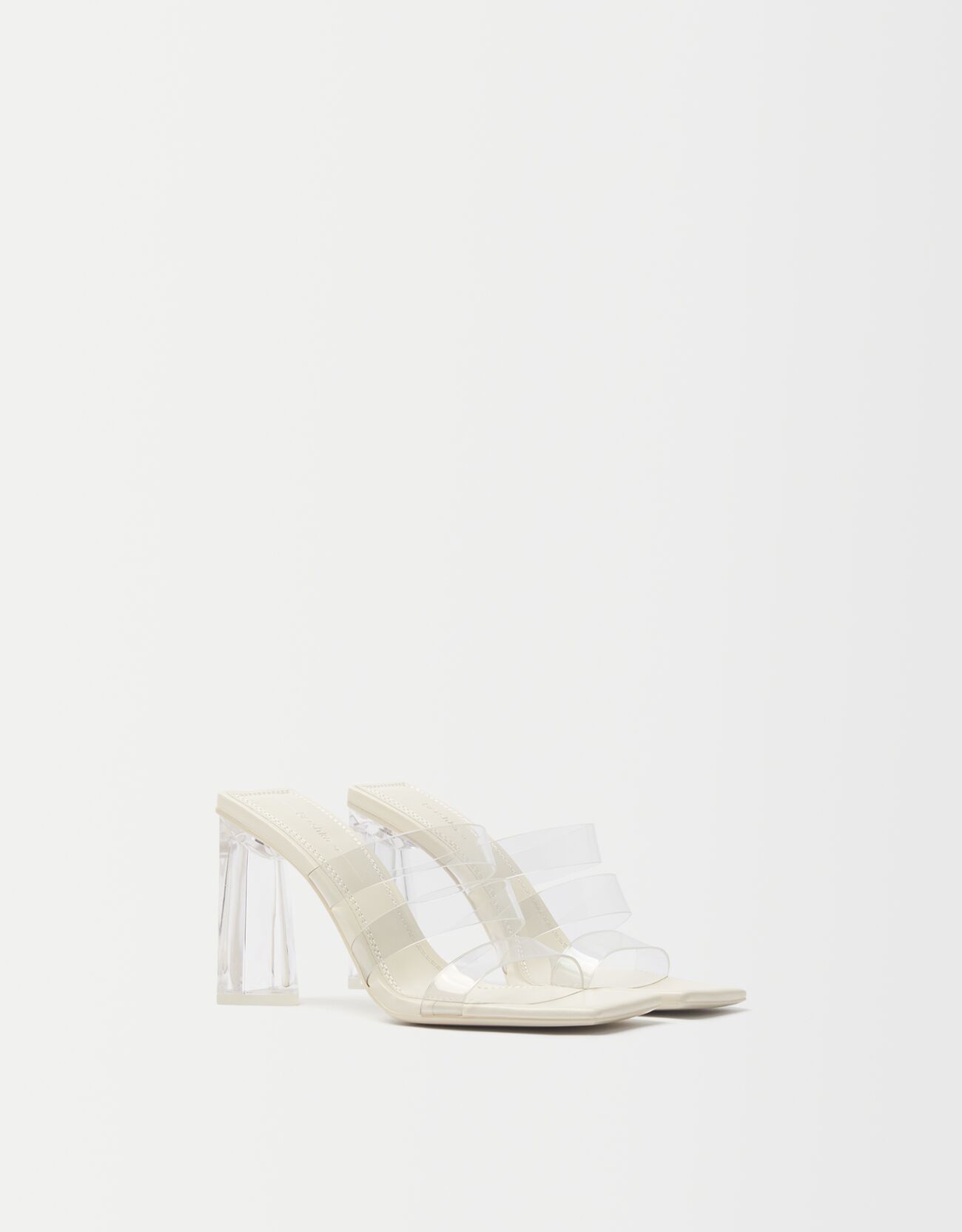 Vinyl sandals clearance with methacrylate heel