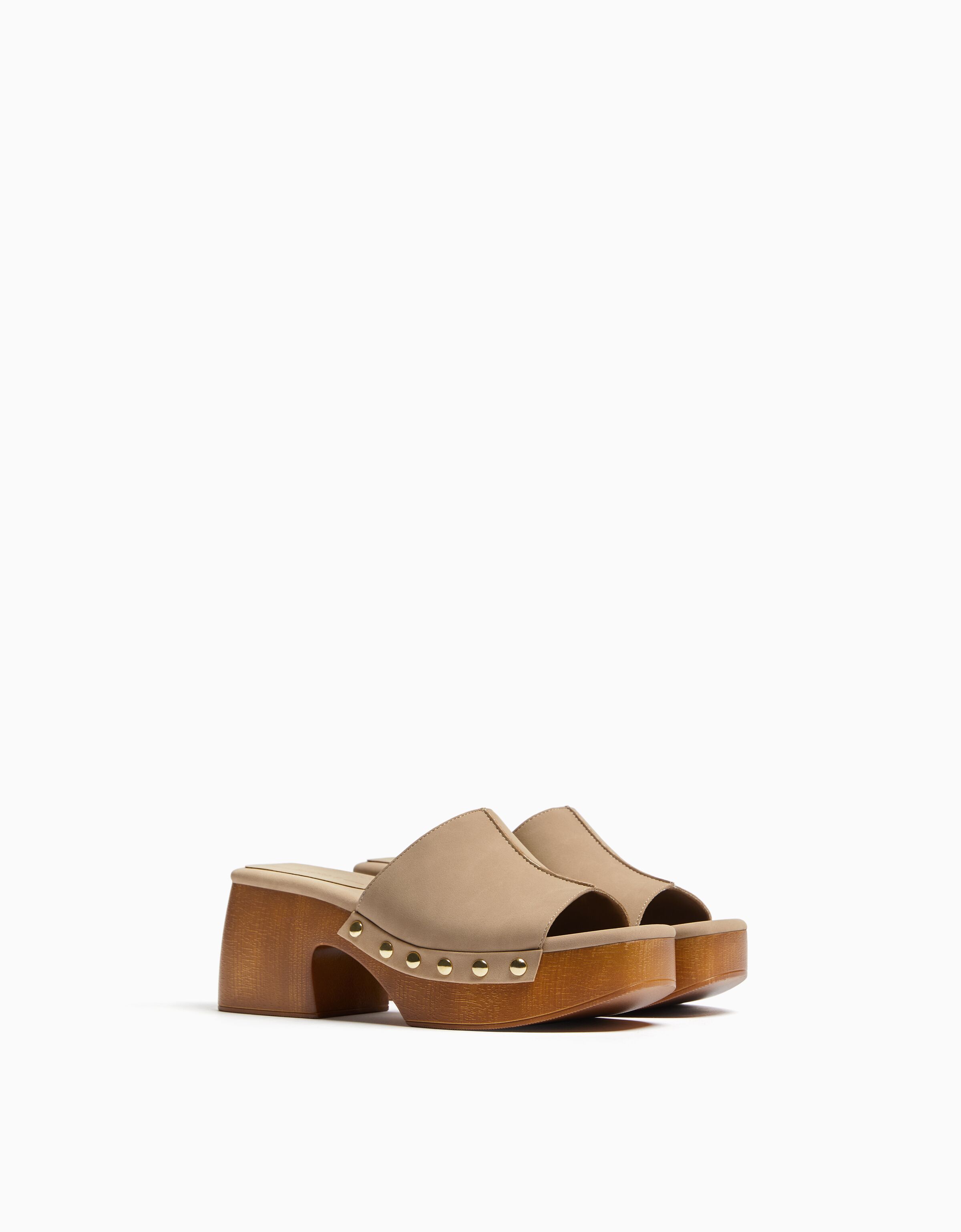 Sandalia hot sale tacon bershka