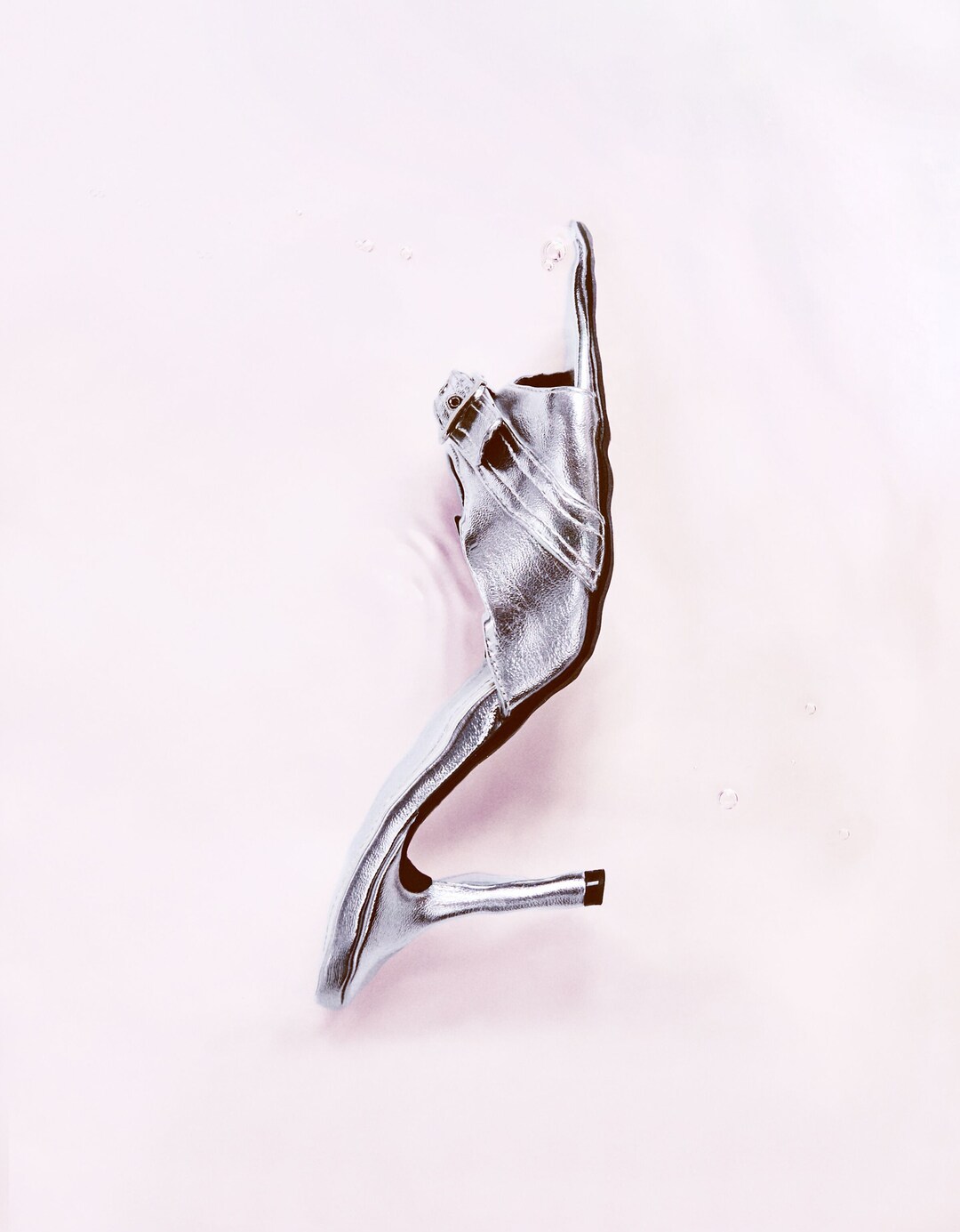 Metallic heeled sandals