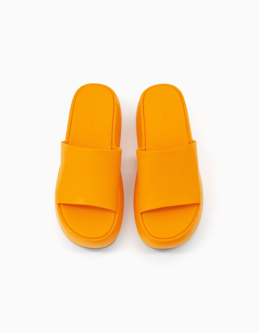 Sandalen mit Plateausohle-Orange-3