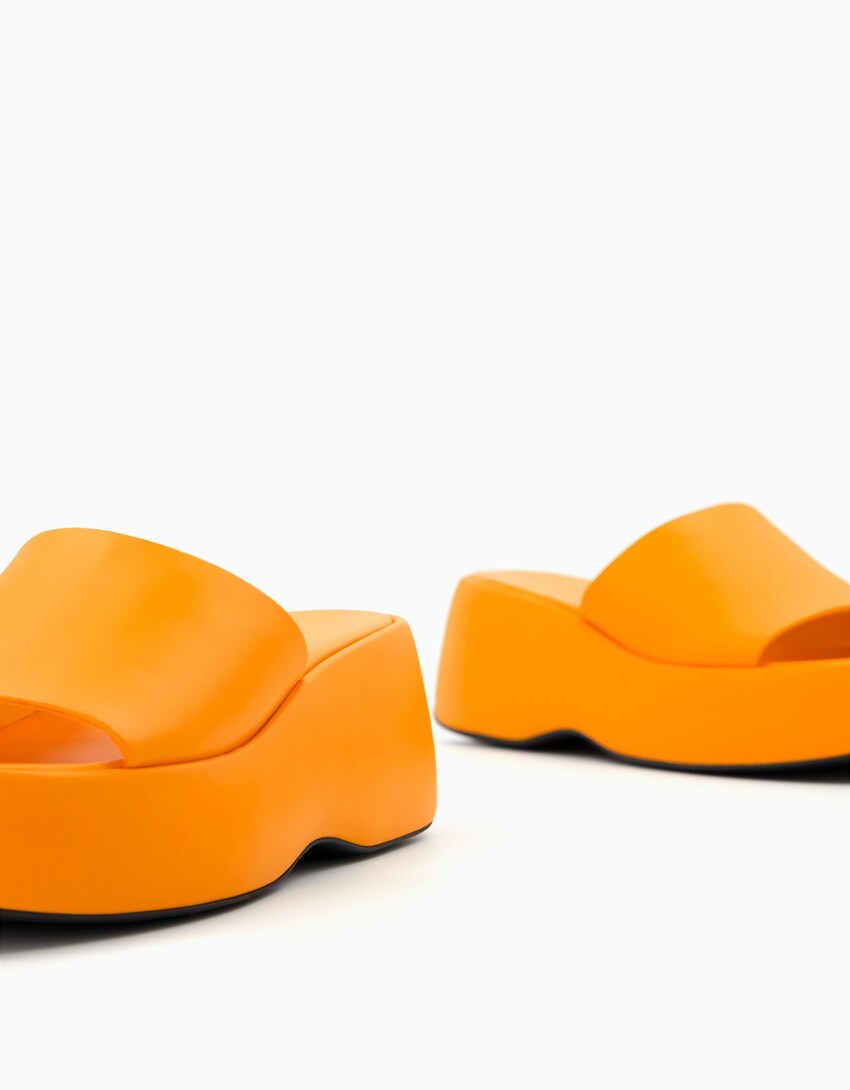 Sandalen mit Plateausohle-Orange-2