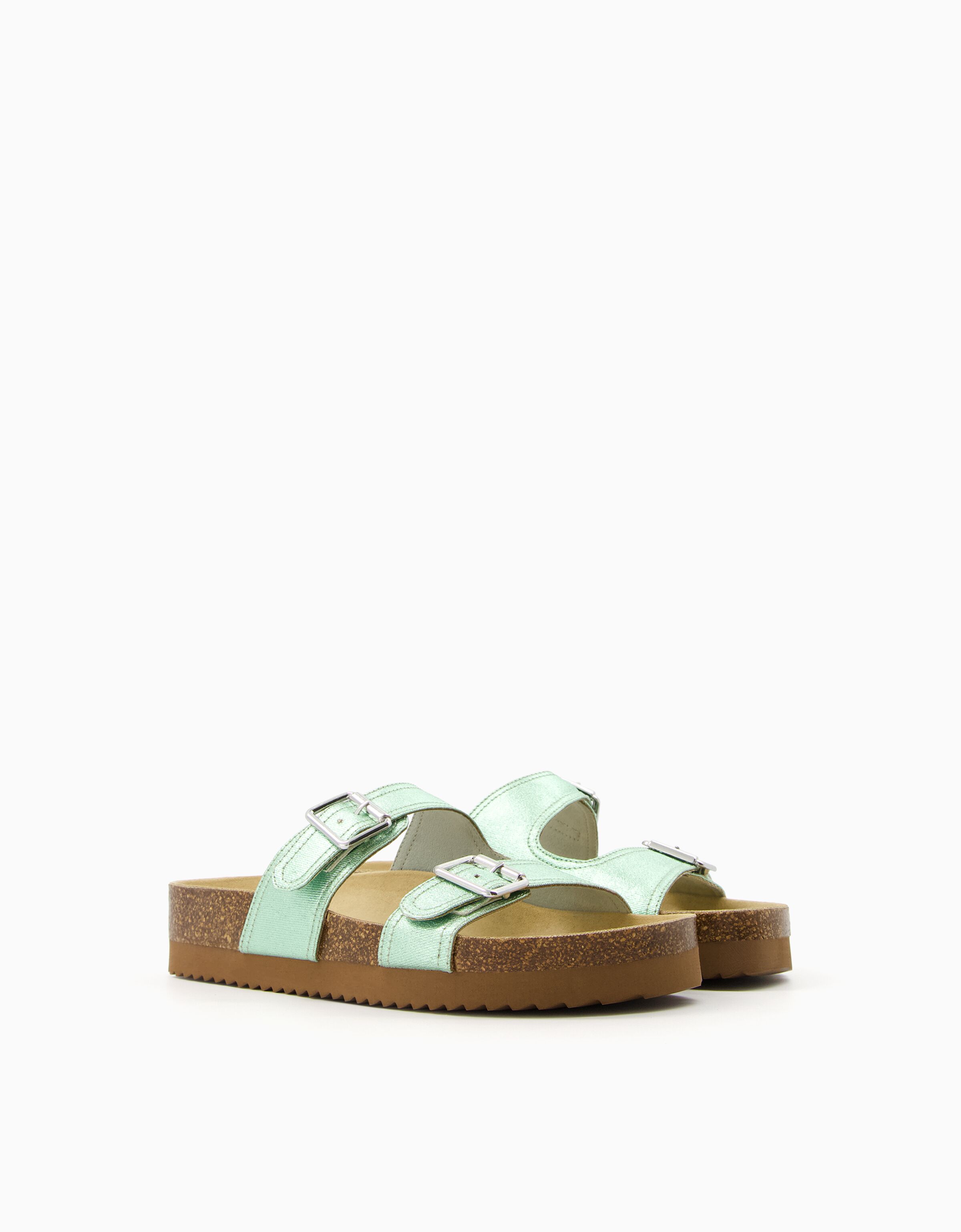Yao metallic slide clearance sandal
