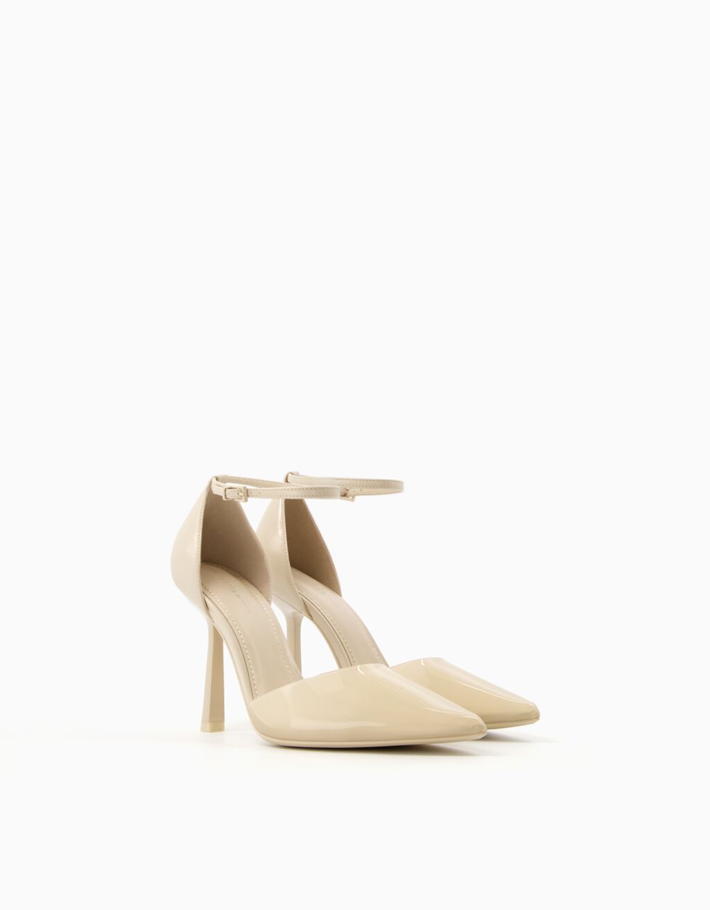 Vinyl cheap strap heels