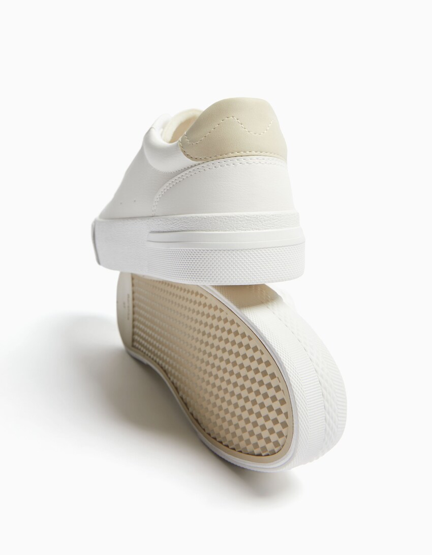 Kombinierte Plateau-Sportschuhe-Weiss-4
