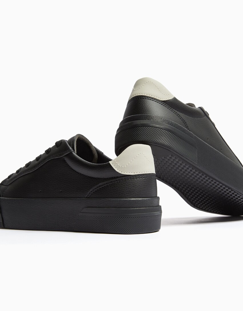Kombinierte Plateau-Sportschuhe-Schwarz-1