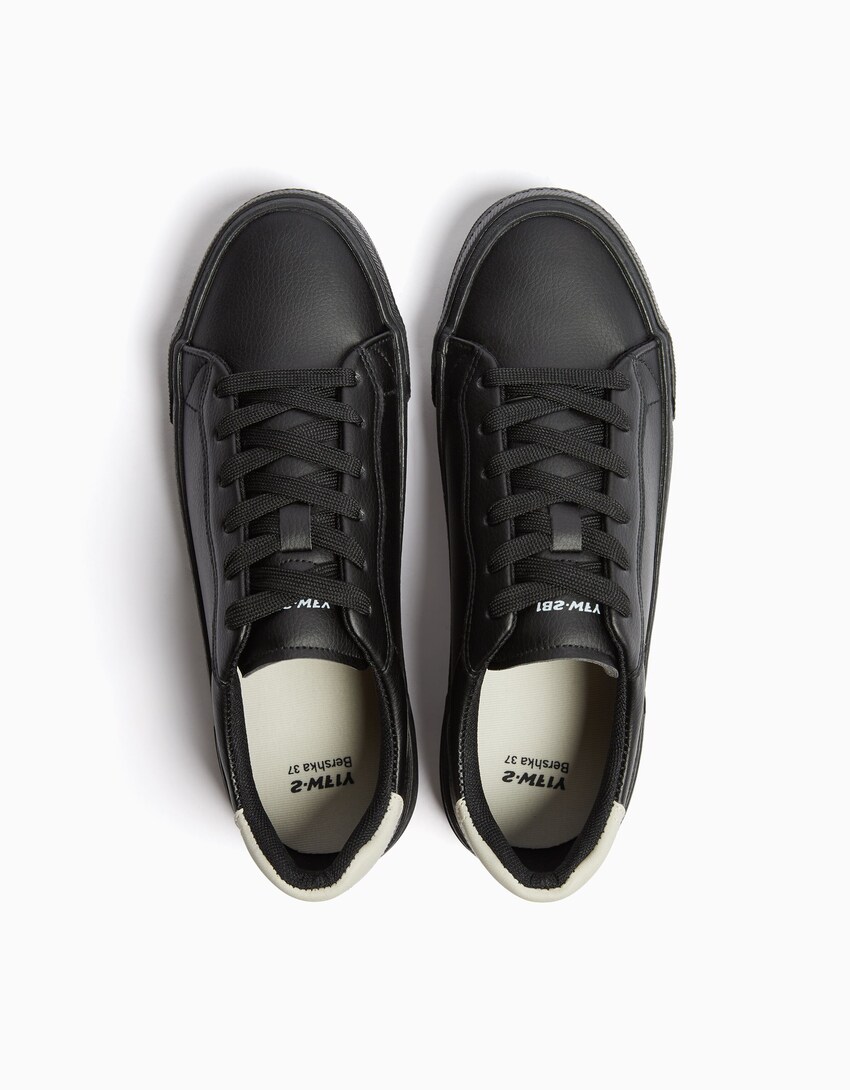 Kombinierte Plateau-Sportschuhe-Schwarz-3