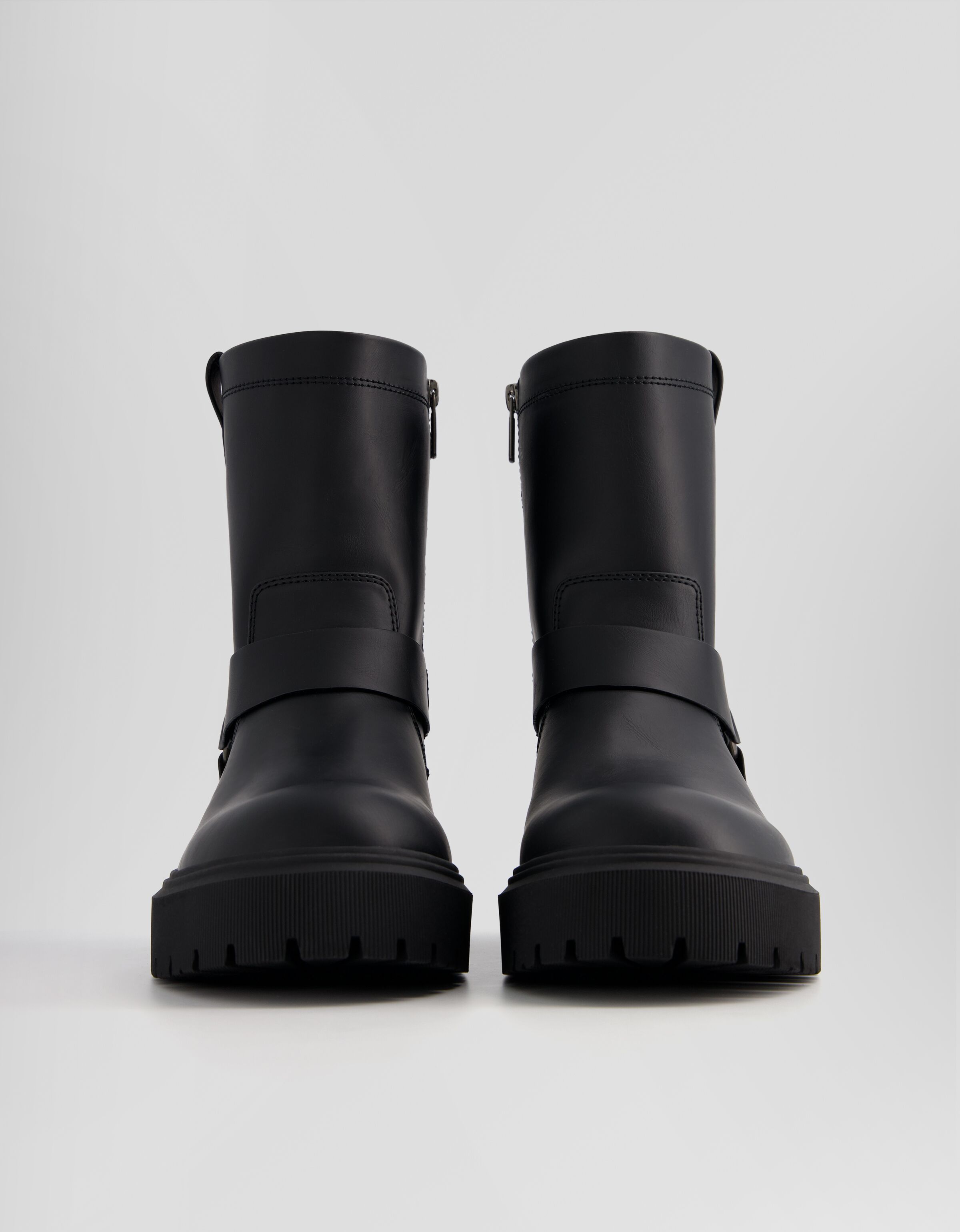 Bottines motard homme-Noir-2
