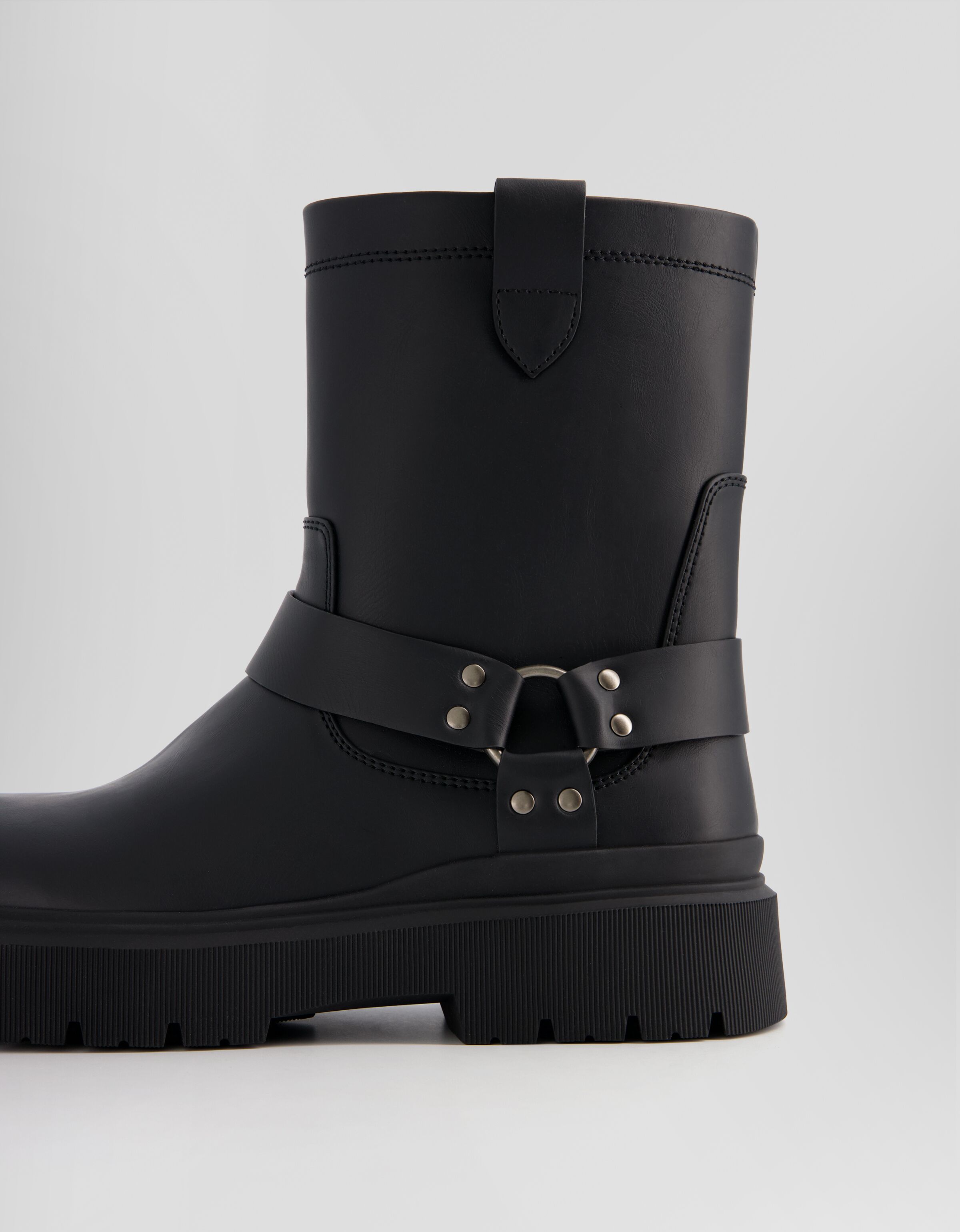 Bottines motard homme-Noir-3