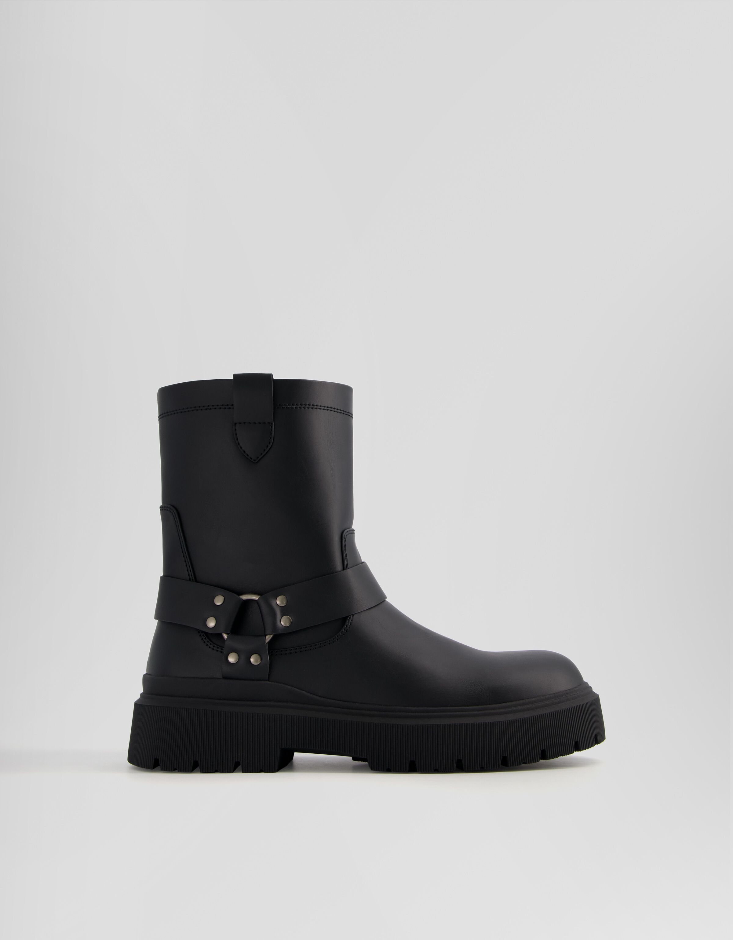Bottines motard homme-Noir-5