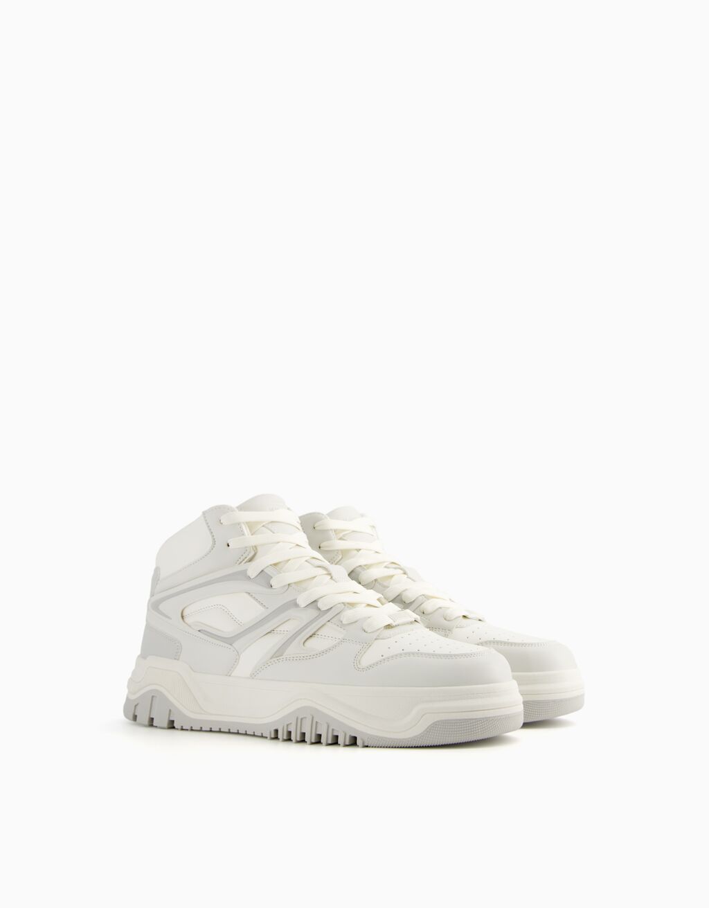 Multi layer high top basketball trainers Shoes Men Bershka