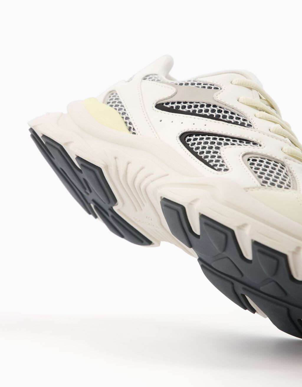 Męskie buty sportowe z łączonych materiałów-Biały-2