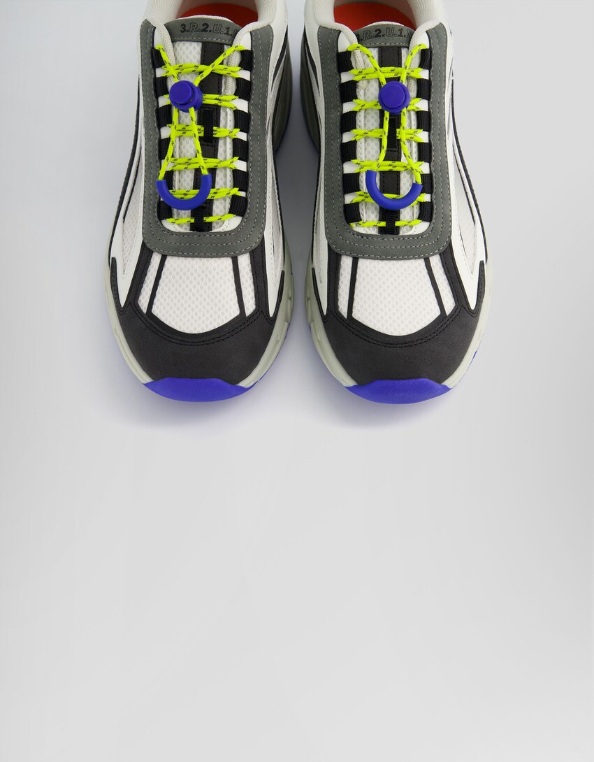 Męskie buty sportowe ze zdobieniem z motywem wędrówki-Kombinowany-3