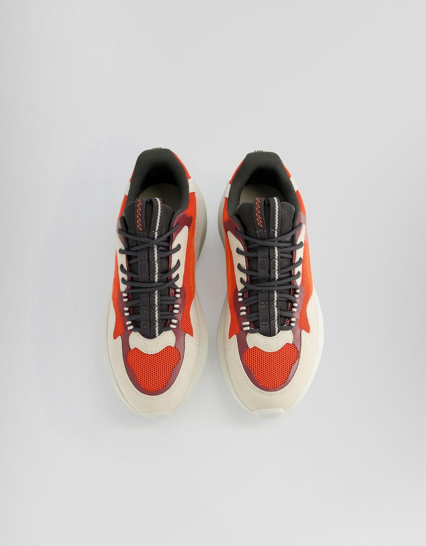 حذاء رياضي بتفصيل قطع تقنية-متعدد الألوان-4