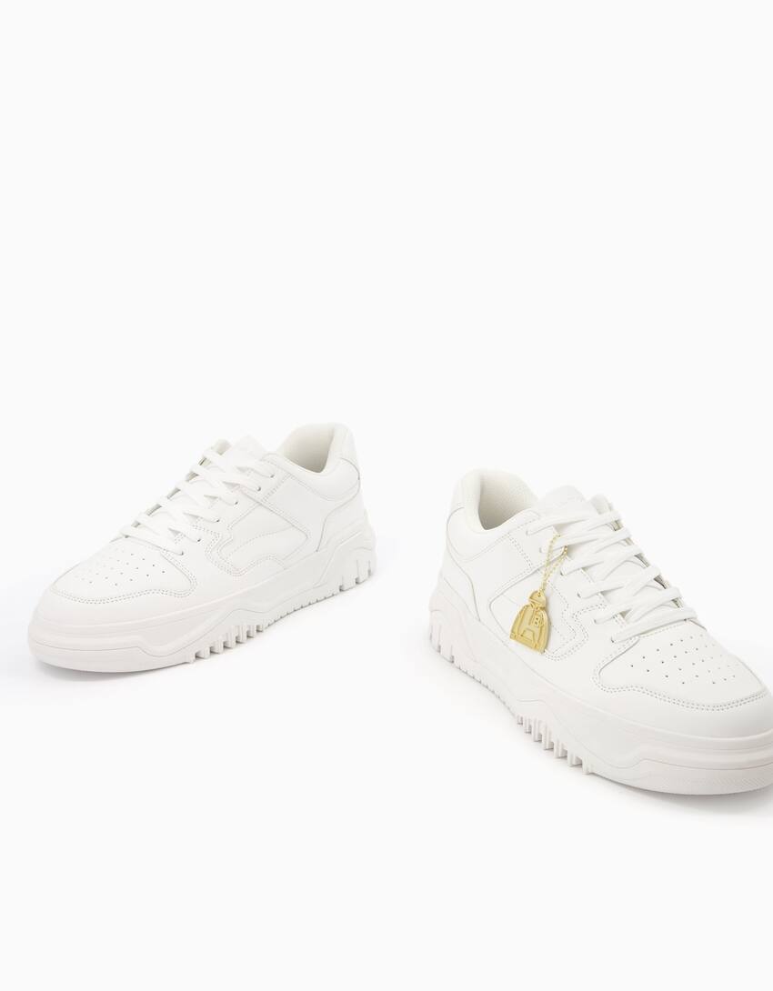 Men’s trainers with keyring-WHITE-3