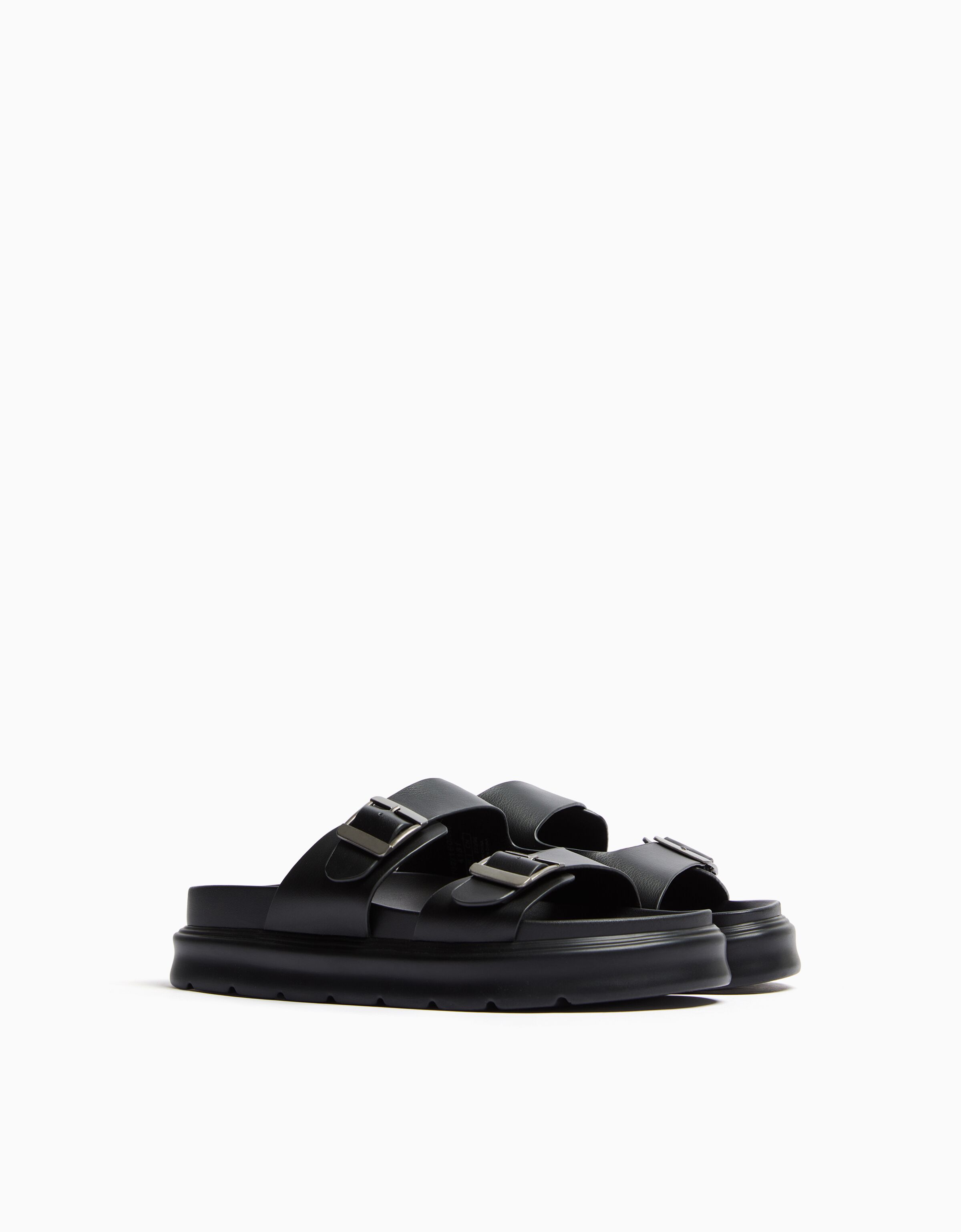 Men s buckled sandals View all Men Bershka